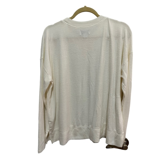 Lucky Brand - NWOT - Black / Grey Heather Crew Neck Sweater; Size L - Picture 2 of 3